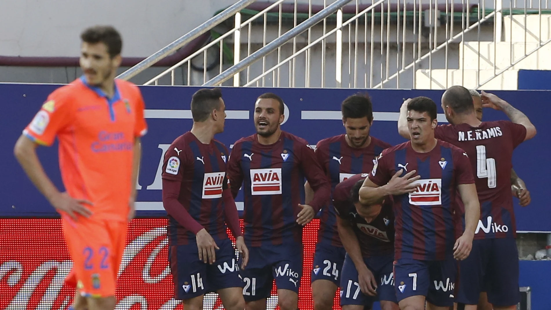 Los jugadores del Eibar celebran un gol en Ipurúa Los jugadores del Eibar celebran un gol en Ipurúa
