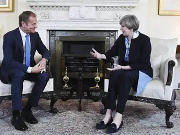 Theresa May y Donald Tusk Theresa May y Donald Tusk