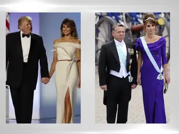 Frame 8.536291 de: Melania Trump ejerce como primera dama junto a la reina Rania de Jordania Frame 8.536291 de: Melania Trump ejerce como primera dama junto a la reina Rania de Jordania