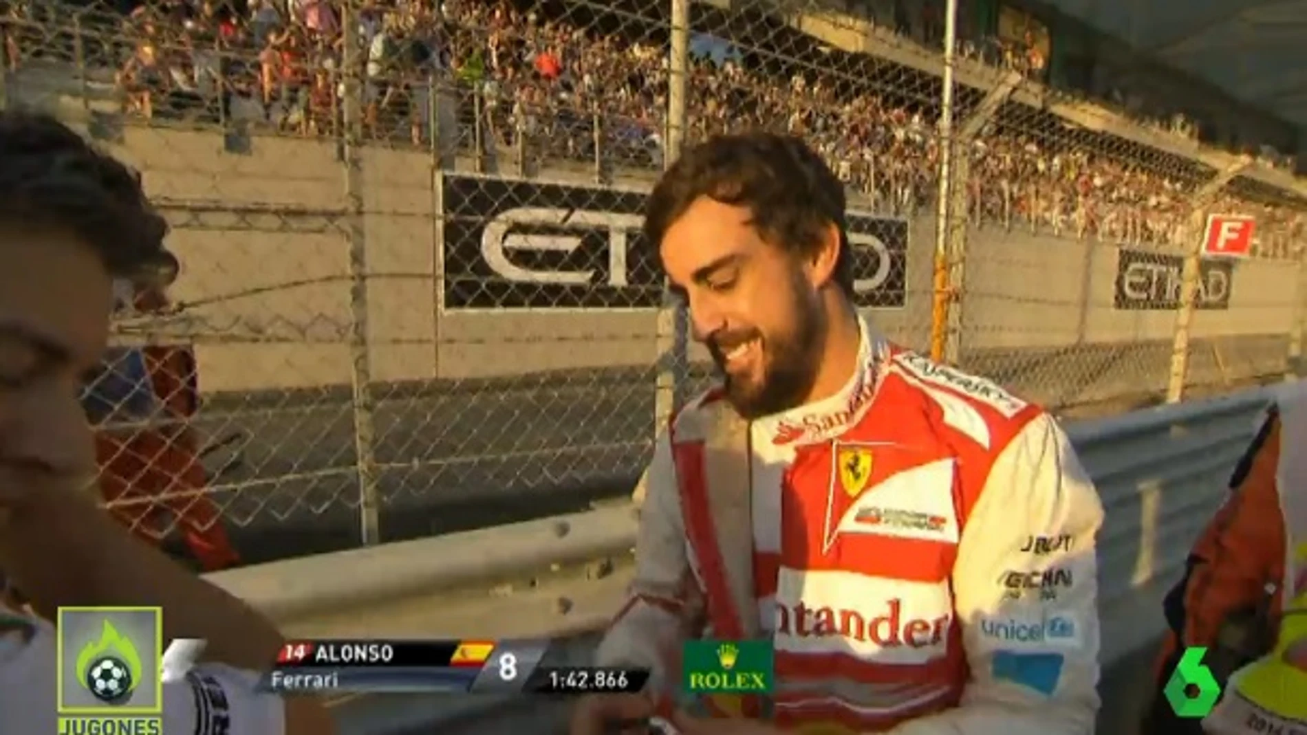 Fernando Alonso, en un carrera con Ferrari