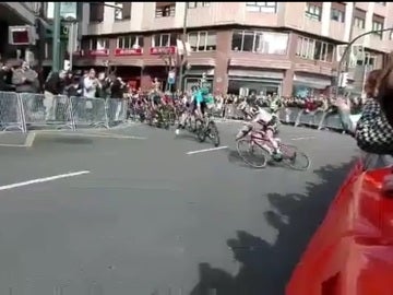 Caída durante la Vuelta al País Vasco