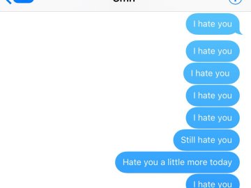 'Te odio', mensajes a su exnovia