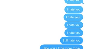 'Te odio', mensajes a su exnovia