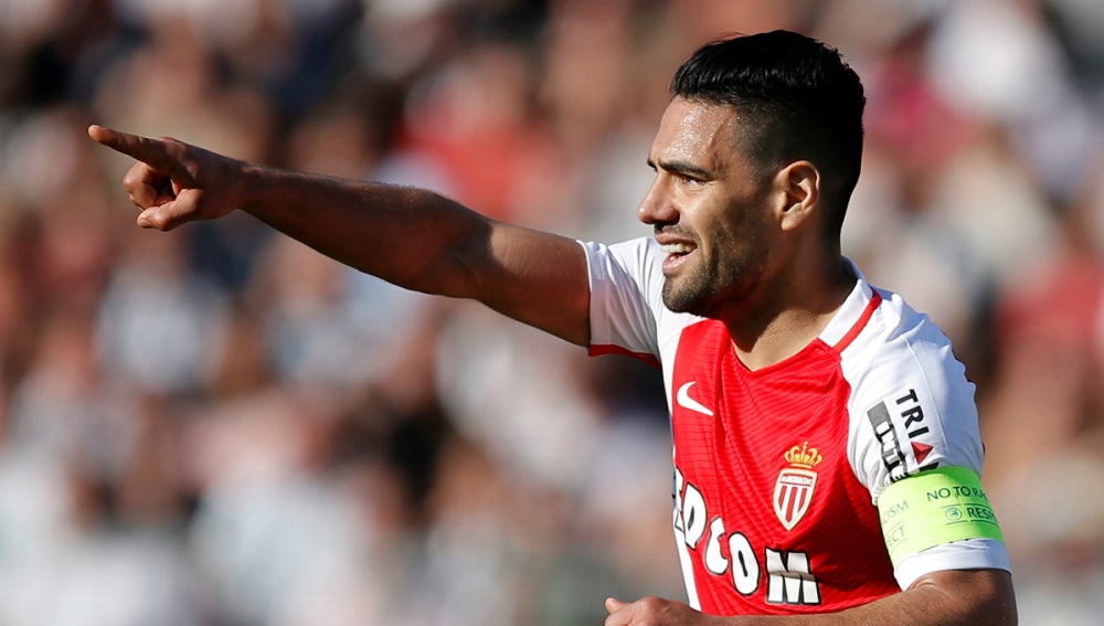 Falcao celebra un gol con el Mónaco