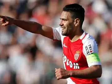 Falcao celebra un gol con el Mónaco Falcao celebra un gol con el Mónaco