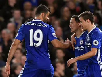 Los jugadores del Chelsea celebran un gol Los jugadores del Chelsea celebran un gol