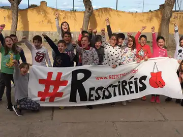 Algunos de los niños que han creado la campaña Algunos de los niños que han creado la campaña