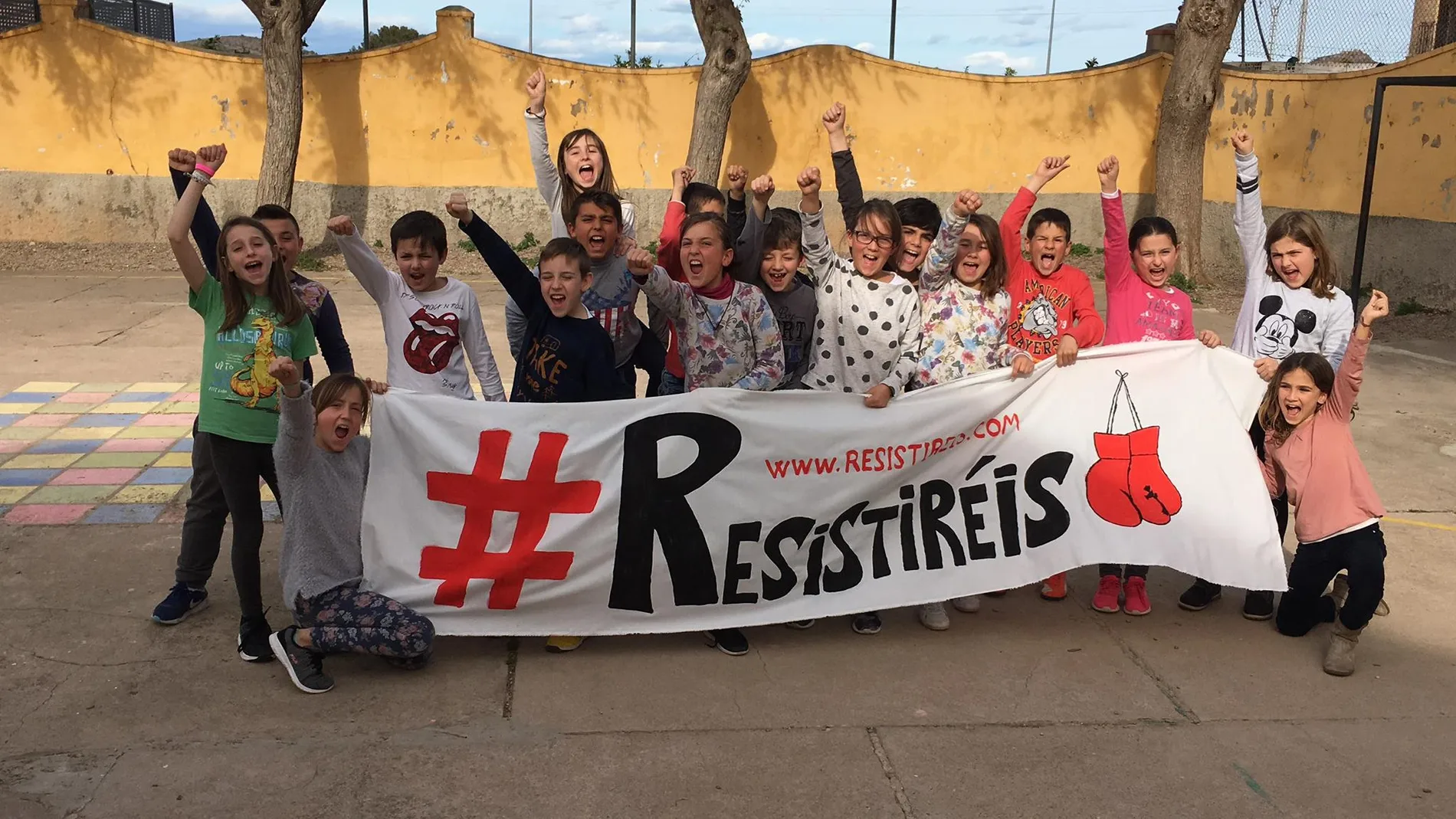 Algunos de los niños que han creado la campaña Algunos de los niños que han creado la campaña