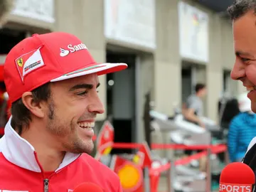Fernando Alonso, junto a Ted Kravitz, en su época con Ferrari Fernando Alonso, junto a Ted Kravitz, en su época con Ferrari