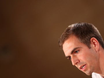 Lahm. durante la rueda de prensa