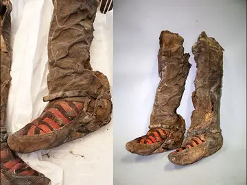 Hallan una momia con unos modernos zapatos Hallan una momia con unos modernos zapatos