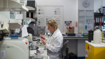 Una científica trabajando en el laboratorio