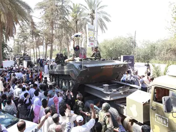 Tropas del ejército sirio en la localidad de Deir al Zur Tropas del ejército sirio en la localidad de Deir al Zur