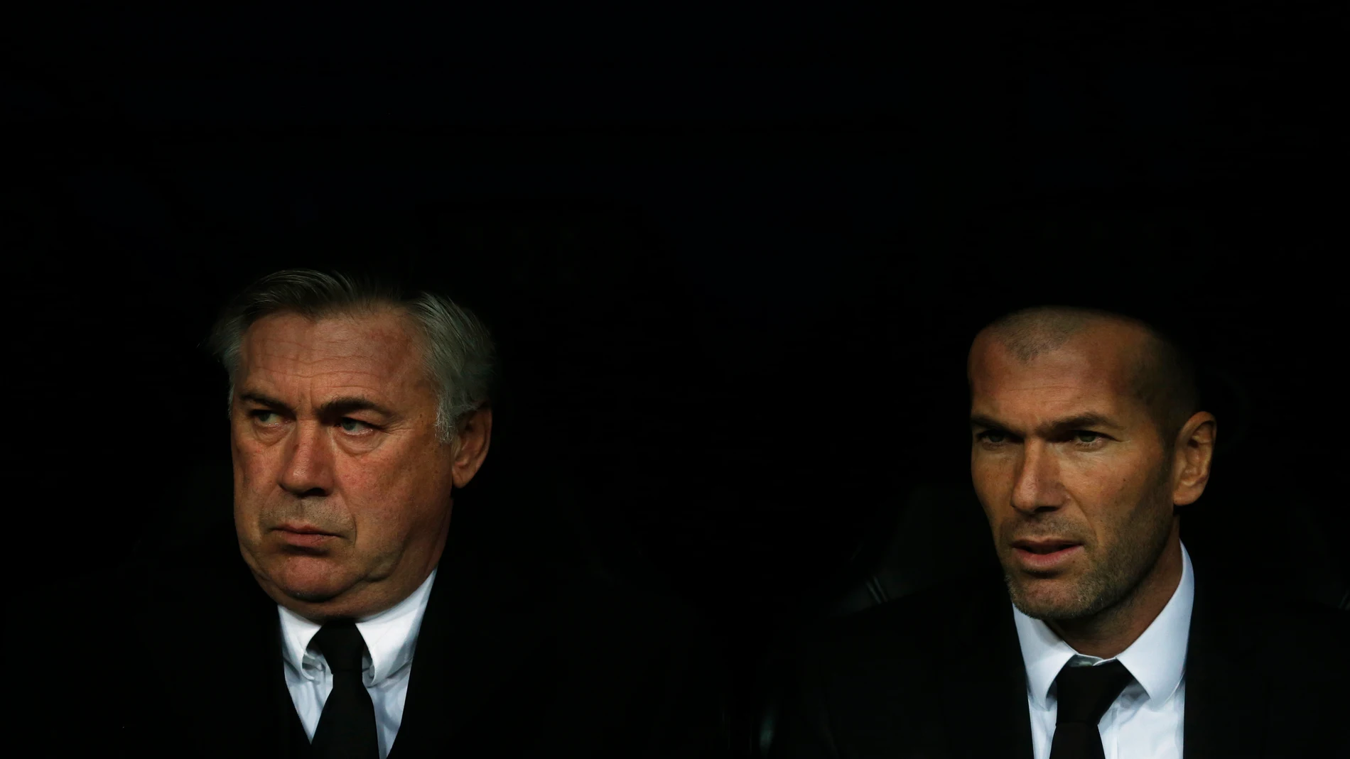 Zidane y Ancelotti comparten banquillo en el Real Madrid