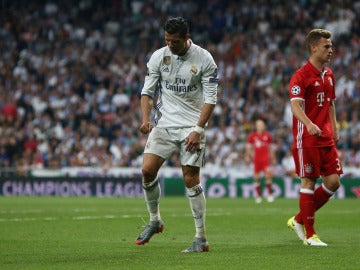 Cristiano Ronaldo, en acción ante el Bayern