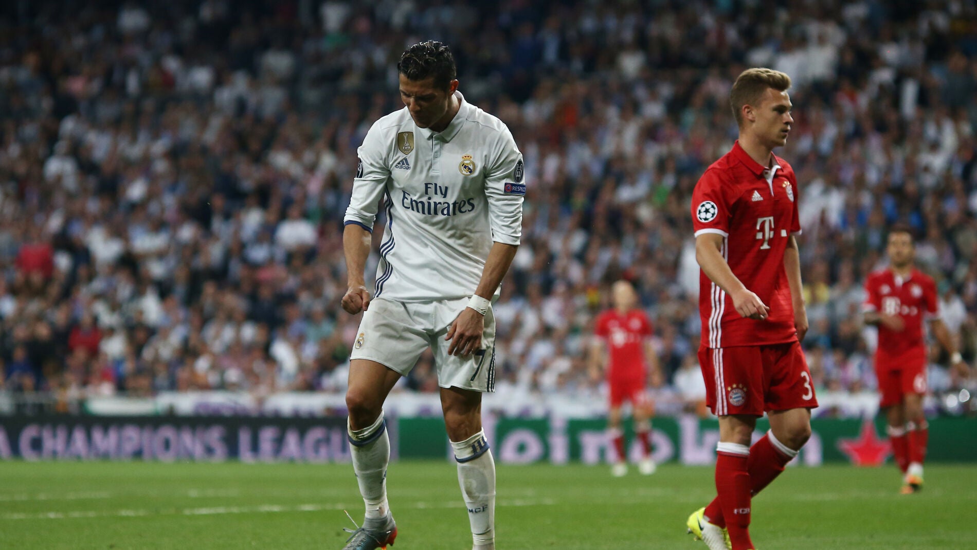 Cristiano Ronaldo, en acci&oacute;n ante el Bayern