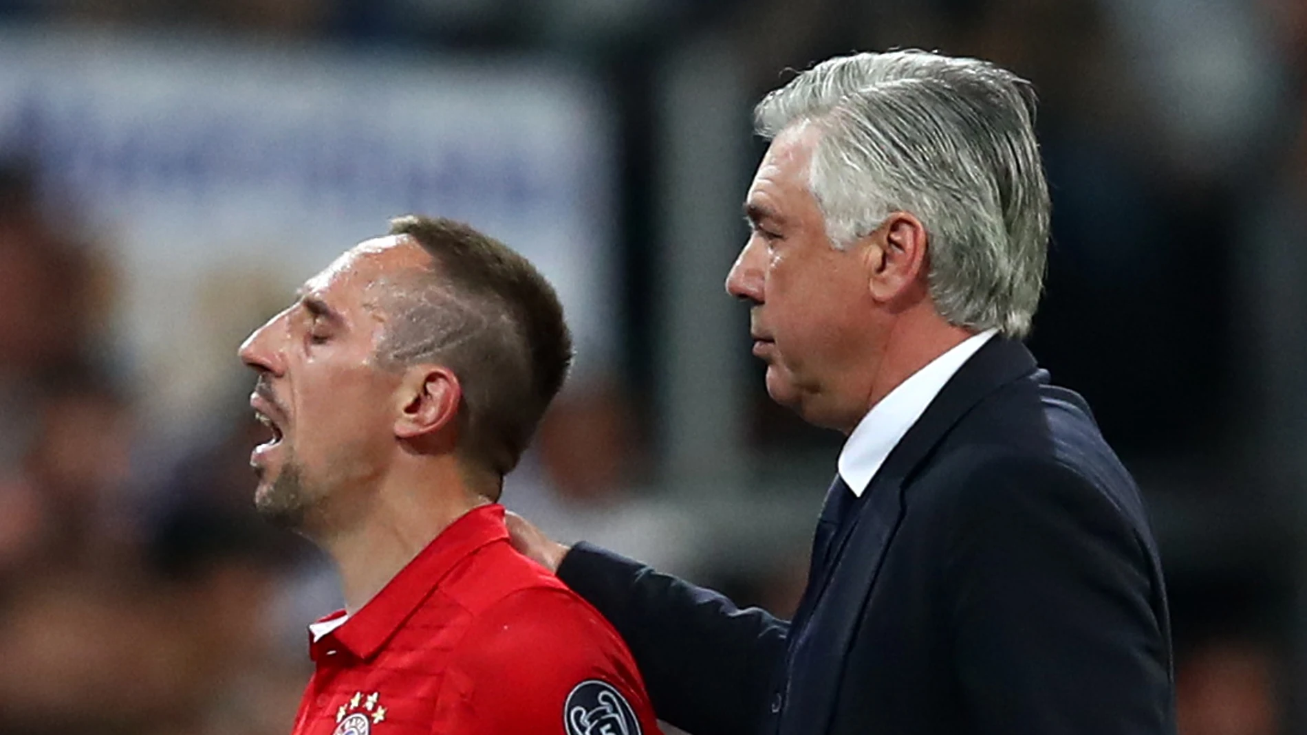 Ribery se lamenta ante la presencia de Ancelotti