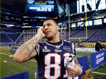 Aaron Hernández, tras la XLVI Super Bowl Aaron Hernández, tras la XLVI Super Bowl