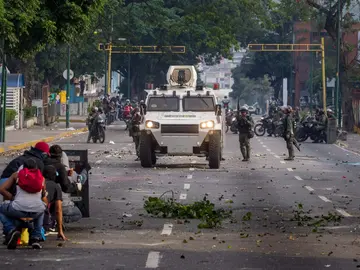 Choques de manifestantes con autoridades venezolanas Choques de manifestantes con autoridades venezolanas