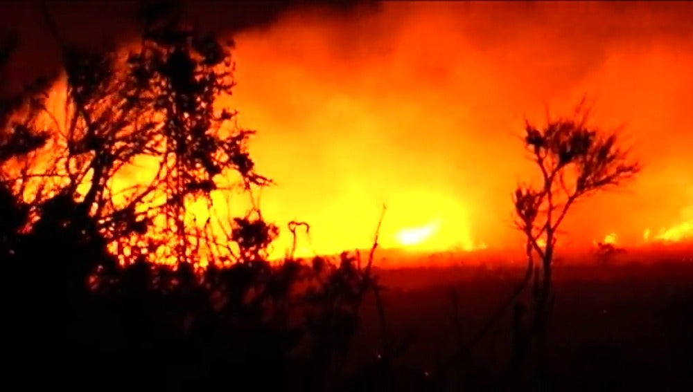 Frame 1.706666 de: Catorce incendios activos salpican al Principado de Asturias