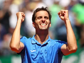 Albert Ramos celebra la victoria en Montecarlo Albert Ramos celebra la victoria en Montecarlo
