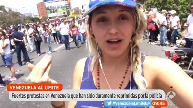 Una infiltrada en las manifestaciones contra Maduro en Venezuela: 