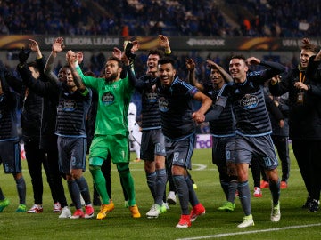 El Celta de Vigo celebra su pase a semifinales de la Europa League