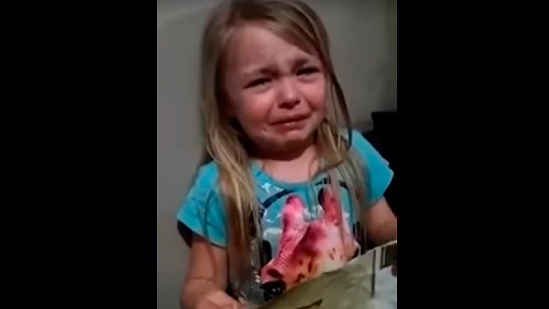 La pequeña llorando desconsoladamente por su perro La pequeña llorando desconsoladamente por su perro