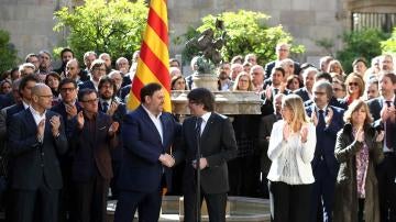 Puigdemont y Junqueras en Cataluña