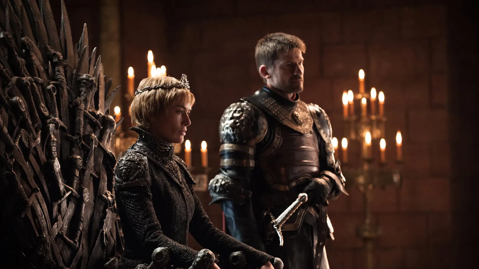 Lena Headey y Nikolaj Coster-Waldau como Cersei y Jamie Lannister en 'Juego de Tronos'
