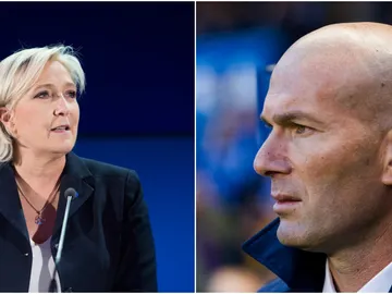 Marine Le Pen y Zinedine Zidane Marine Le Pen y Zinedine Zidane