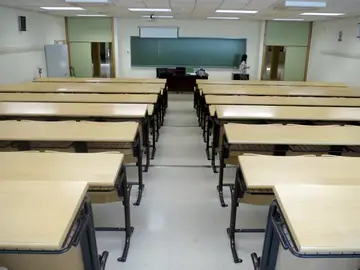 Imagen de archivo de un aula vacía Imagen de archivo de un aula vacía