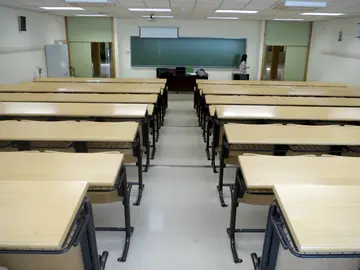 Imagen de archivo de un aula vacía Imagen de archivo de un aula vacía