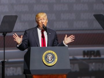 Donald Trump, en la Convención Nacional del Rifle