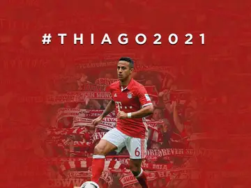 Thiago, del Bayern hasta 2021 Thiago, del Bayern hasta 2021