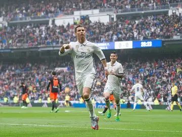 Cristiano celebra un gol Cristiano celebra un gol