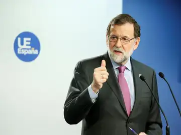 Mariano Rajoy, durante una comparecencia en Bruselas Mariano Rajoy, durante una comparecencia en Bruselas
