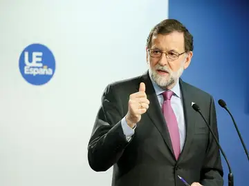 Mariano Rajoy, durante una comparecencia en Bruselas Mariano Rajoy, durante una comparecencia en Bruselas
