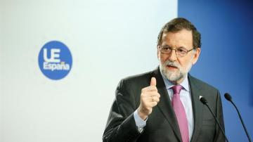 Mariano Rajoy, durante una comparecencia en Bruselas