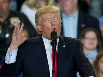 El presidente estadounidense, Donald Trump,  en un acto en Harrisburg, Pennsylvania