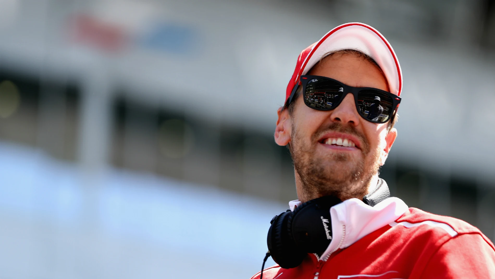 Sebastian Vettel, sonriente