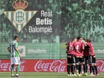 Los jugadores del Alavés celebrando un gol frente al Betis