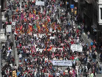 Manifestación en Barcelona por el Día del Trabajo Manifestación en Barcelona por el Día del Trabajo