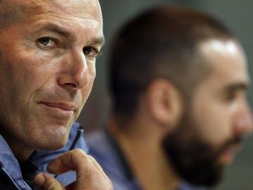 Zidane, en rueda de prensa con Carvajal
