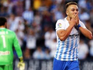 Ontiveros celebra su gol ante el Celta de Vigo