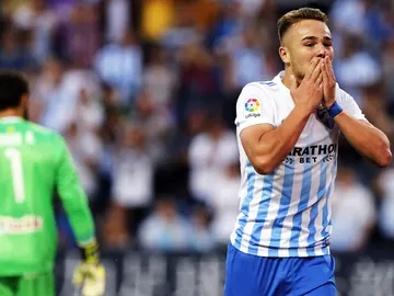 Ontiveros celebra su gol ante el Celta de Vigo Ontiveros celebra su gol ante el Celta de Vigo