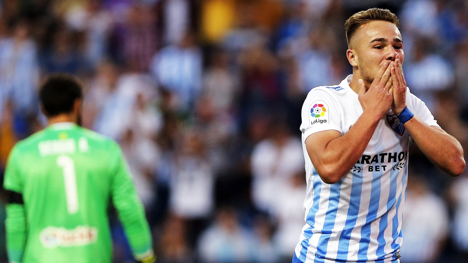 Ontiveros celebra su gol ante el Celta de Vigo Ontiveros celebra su gol ante el Celta de Vigo