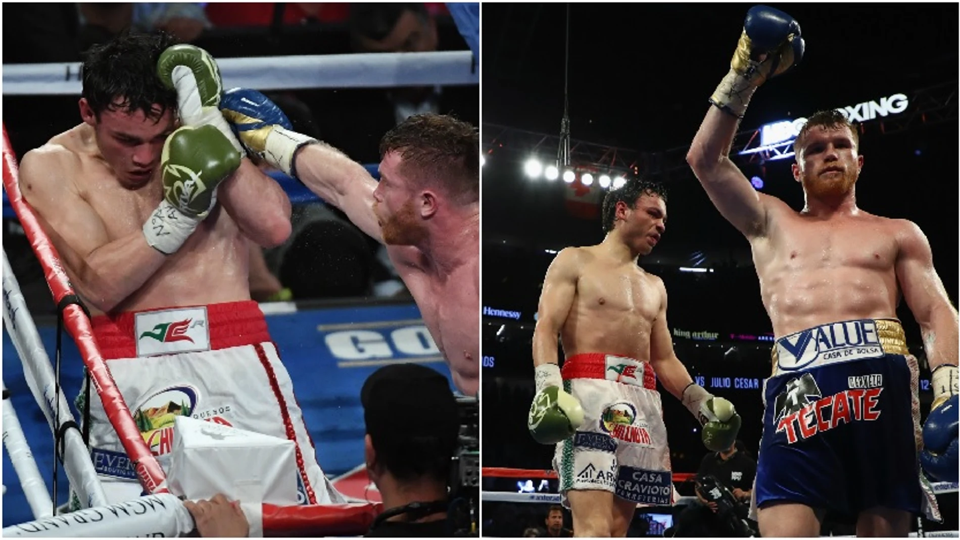 'Canelo' Álvarez, en acción ante Julio César Chávez junior 'Canelo' Álvarez, en acción ante Julio César Chávez junior