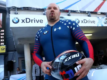 Steven Holcomb, en una prueba en Alemania en enero de 2017 Steven Holcomb, en una prueba en Alemania en enero de 2017