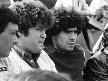 Jorge Cyterszpiler, junto a Maradona